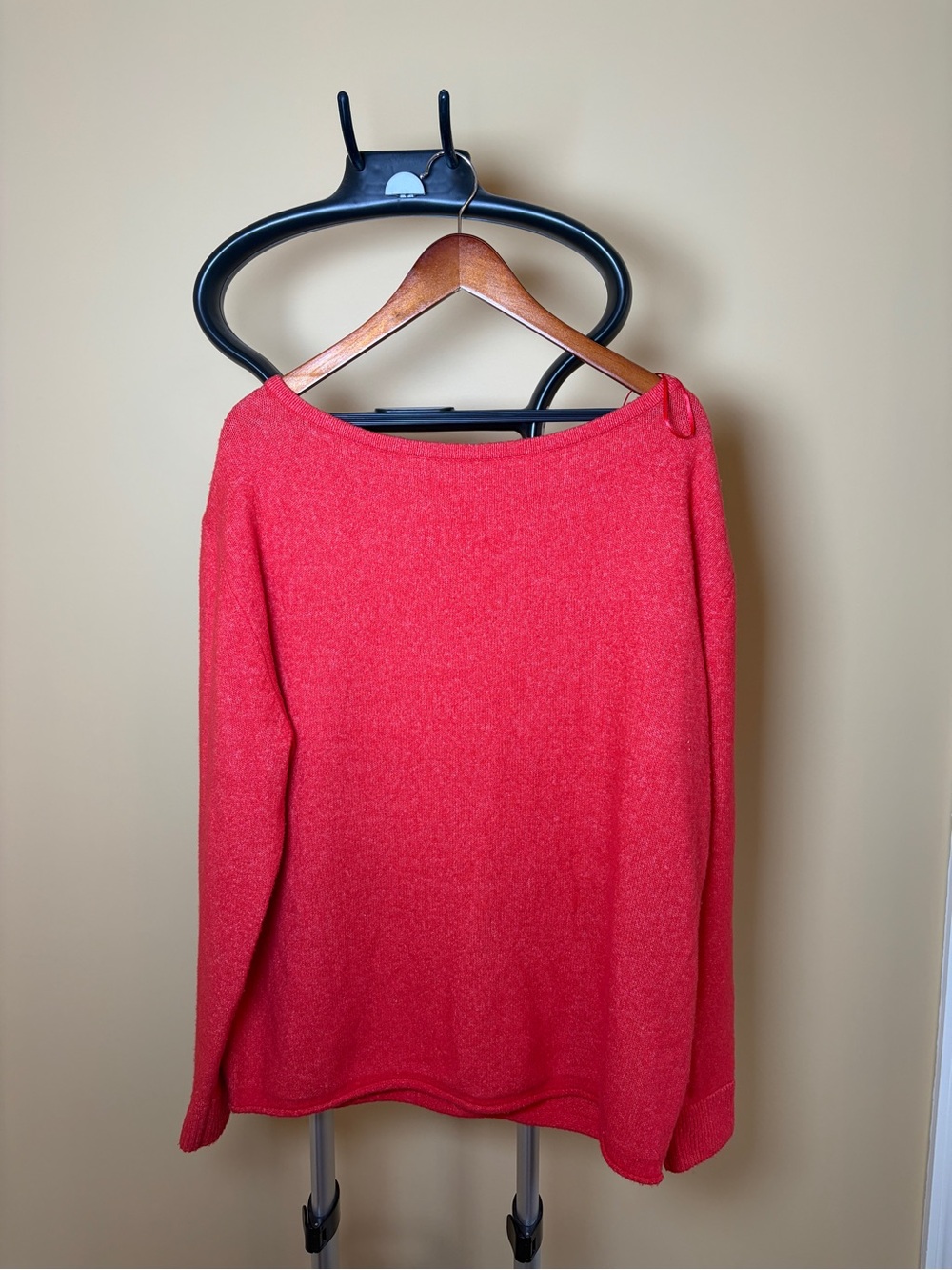 Red Women's Boatneck Oversized Sweater - Urban Outfitters